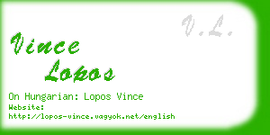 vince lopos business card